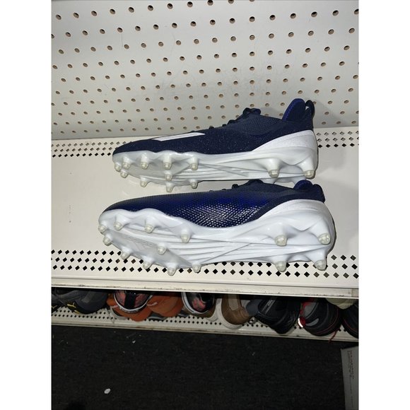 Adidas Adizero Scorch Mens Football Cleats Size 13 Navy Blue White FX4250 - Picture 6 of 8